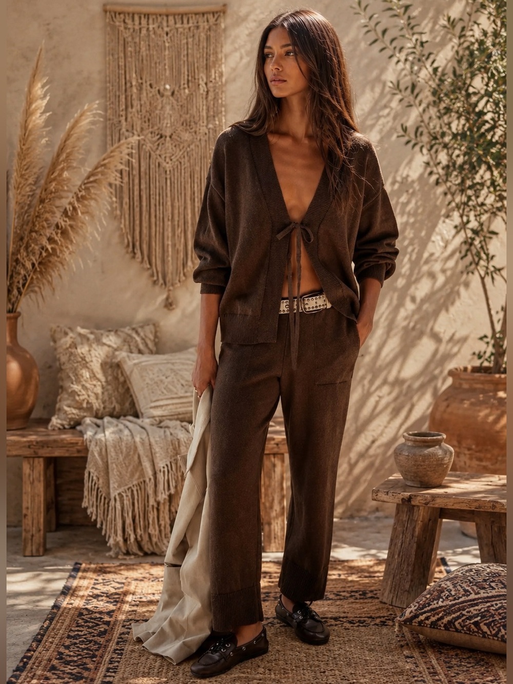 Free People Solar Cardigan & Pants Set
